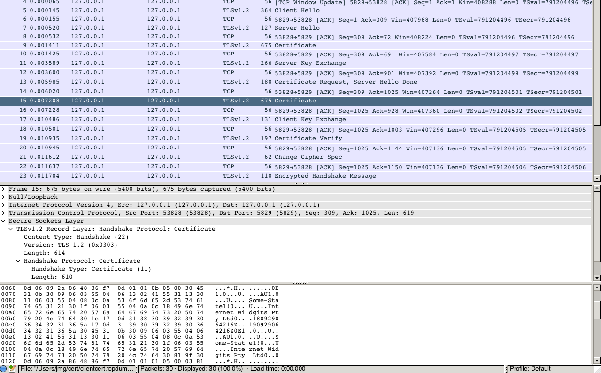 wireshark capture packets on localhost